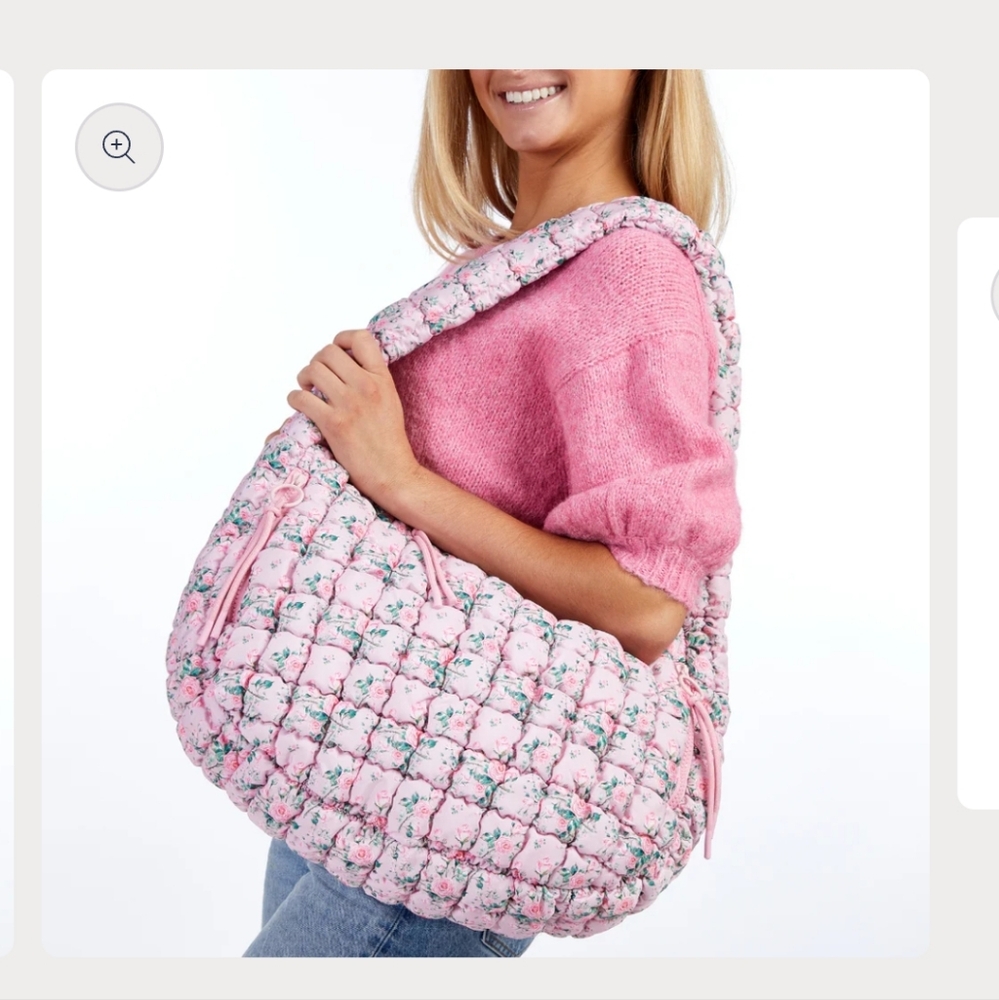 Floral Pink Quilted Women's Bag